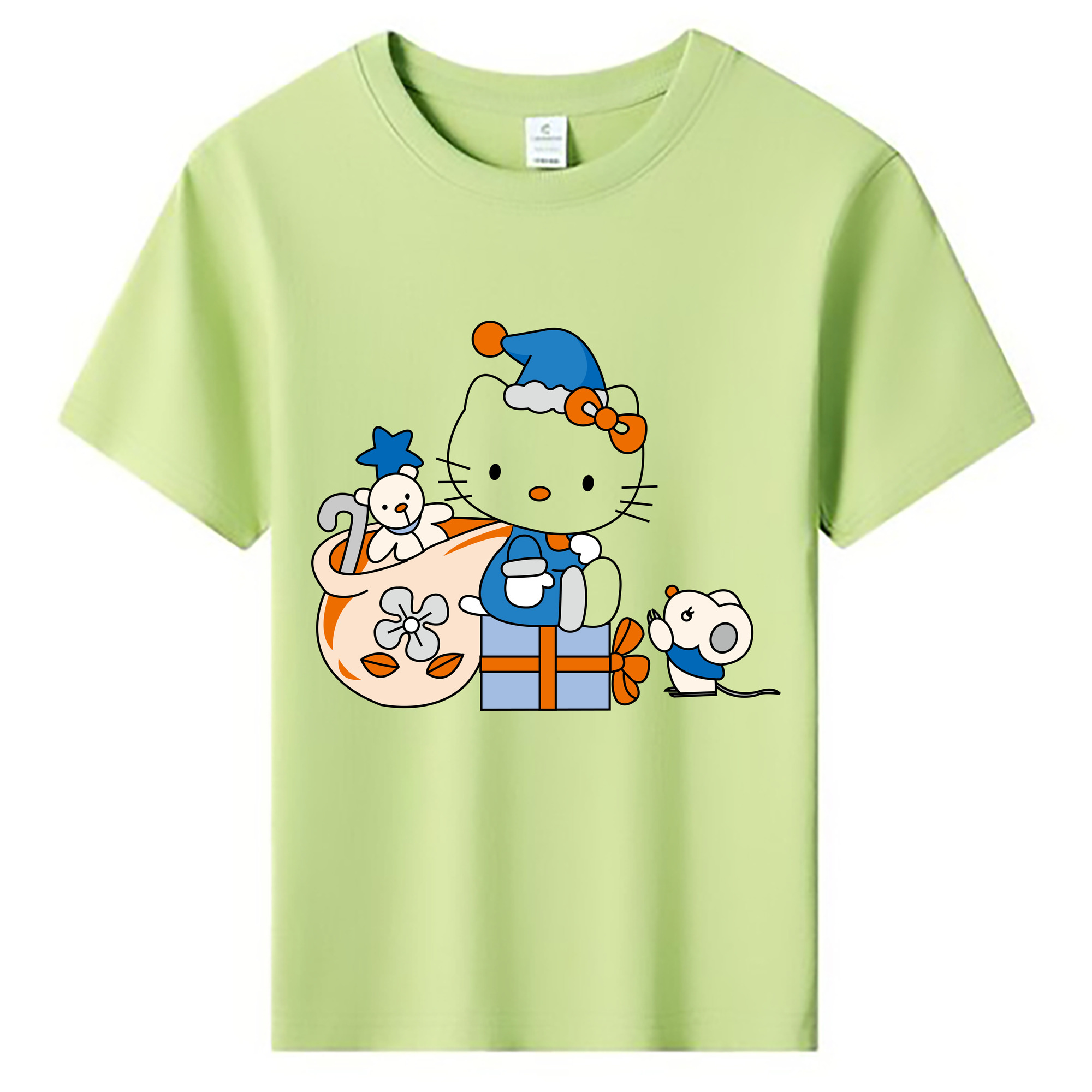 （画像用） Hello Kitty ハローキティ 綿100％キッズTシャツ（フロントプリント）